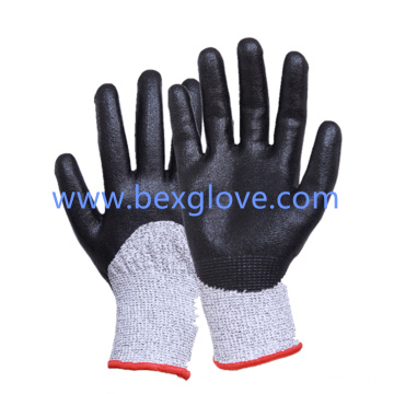 13 Gauge Anti-Cut Liner Work Glove, Résistance à la coupe jusqu&#39;à niveau 5, Hppe / Fibre de verre / Spandex / Nylon,